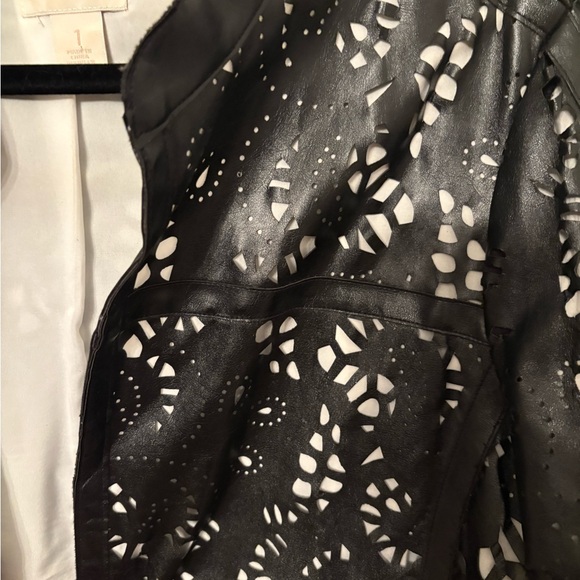 Chicos Perforated Faux Leather Jacket. Size 1 - Picture 9 of 9
